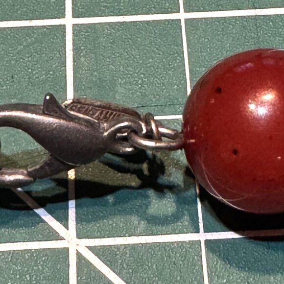 Ben-Amun Cherry Red Graduated Bead Necklace 36" Vintage Look Lobster Clasp Rock - Picture 8 of 9